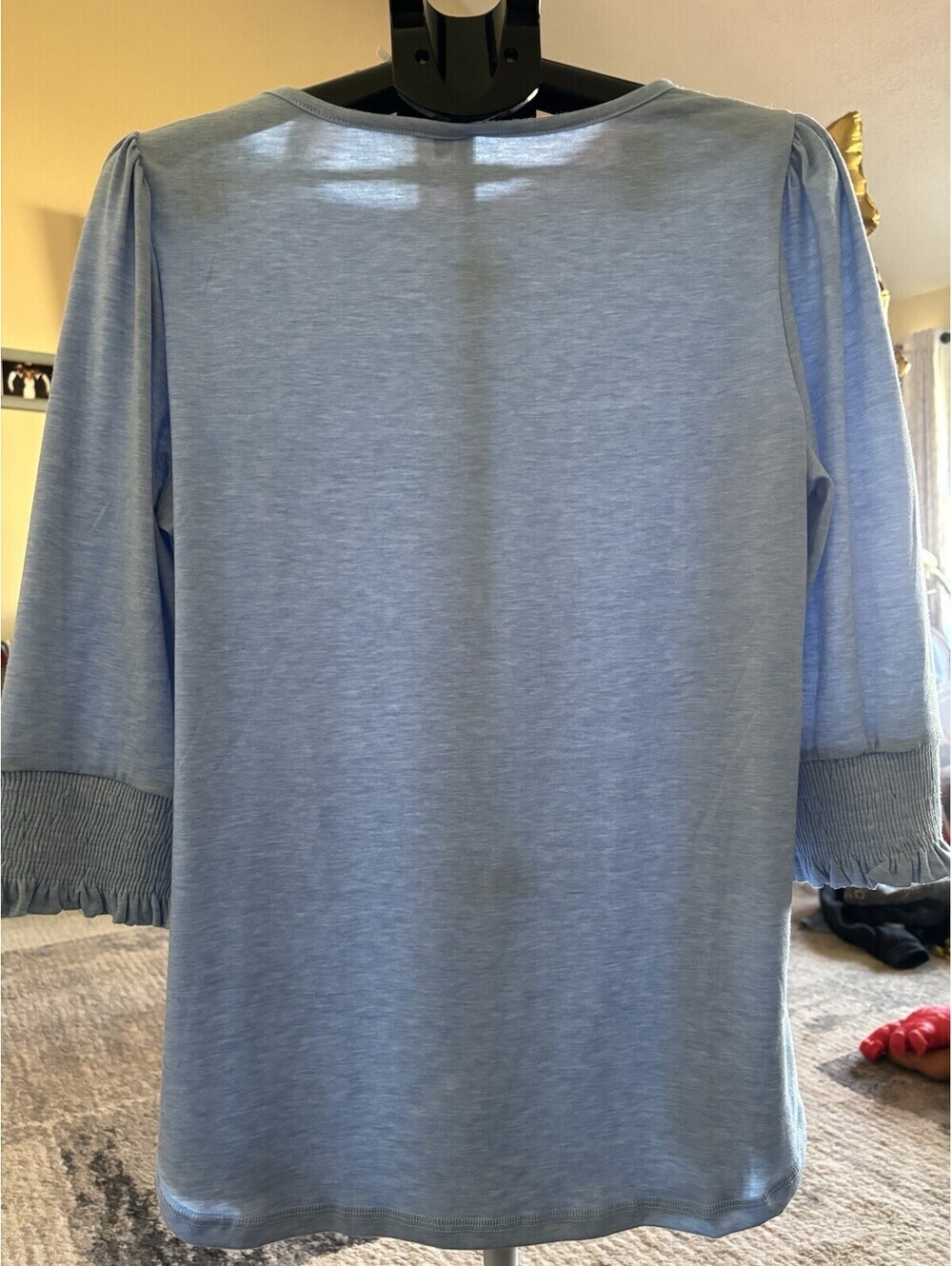 SUNBS, Ruffled Sleeve Top Size Lg - Picture 2 of 4